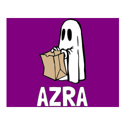 Pobarvana pobarvanka - Pobarvanka imena AZRA in otroška pobarvanka duhca