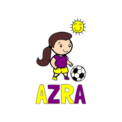 Pobarvana pobarvanka - Pobarvanka imena AZRA in pobarvanka nogometašice