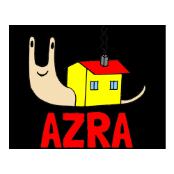 Pobarvana pobarvanka - Pobarvanka imena AZRA in pobarvanka polžka s hiško