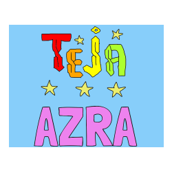 POBARVANA POBARVANKA - Pobarvanka imena AZRA in teja*