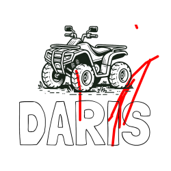 Pobarvana pobarvanka - Pobarvanka imena DARIS in pobarvanka štirikolesnika