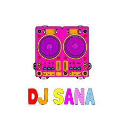 Pobarvana pobarvanka - Pobarvanka imena DJ SANA in pobarvanka DJ MIXER