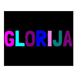 Pobarvana pobarvanka - Pobarvanka imena GLORIJA