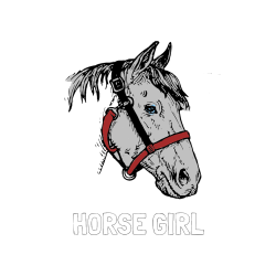Pobarvana pobarvanka - Pobarvanka imena HORSE GIRL in konjska glava