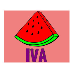 Pobarvana pobarvanka - Pobarvanka imena IVA in pobarvanka lubenice