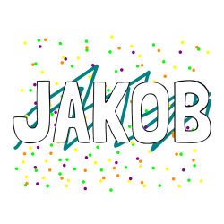 Pobarvana pobarvanka - Pobarvanka imena JAKOB