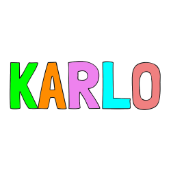 Pobarvana pobarvanka - Pobarvanka imena KARLO