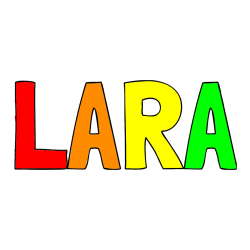 Pobarvana pobarvanka - Pobarvanka imena LARA