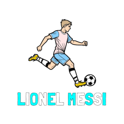 Pobarvana pobarvanka - Pobarvanka imena LIONEL MESSI in pobarvanka nogometaša v napadu