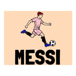 Pobarvana pobarvanka - Pobarvanka imena MESSI in pobarvanka nogometaša v napadu