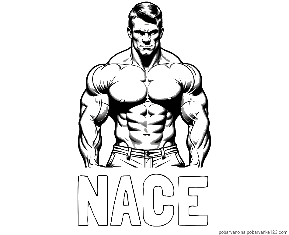 POBARVANA POBARVANKA - Pobarvanka imena NACE in pobarvanka bodybuilder-ja