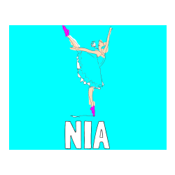 Pobarvana pobarvanka - Pobarvanka imena NIA in pobarvanka ljubke baletke