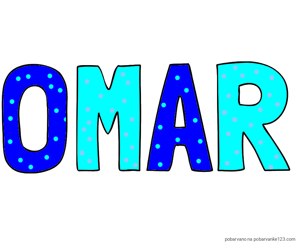 POBARVANA POBARVANKA - Pobarvanka imena OMAR