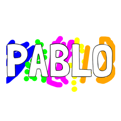 Pobarvana pobarvanka - Pobarvanka imena PABLO