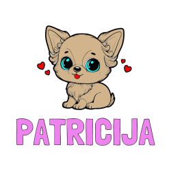 Pobarvana pobarvanka - Pobarvanka imena PATRICIJA in pobarvanka čivave