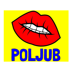 POBARVANA POBARVANKA - Pobarvanka imena POLJUB in pobarvanka ustnic
