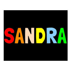 Pobarvana pobarvanka - Pobarvanka imena SANDRA