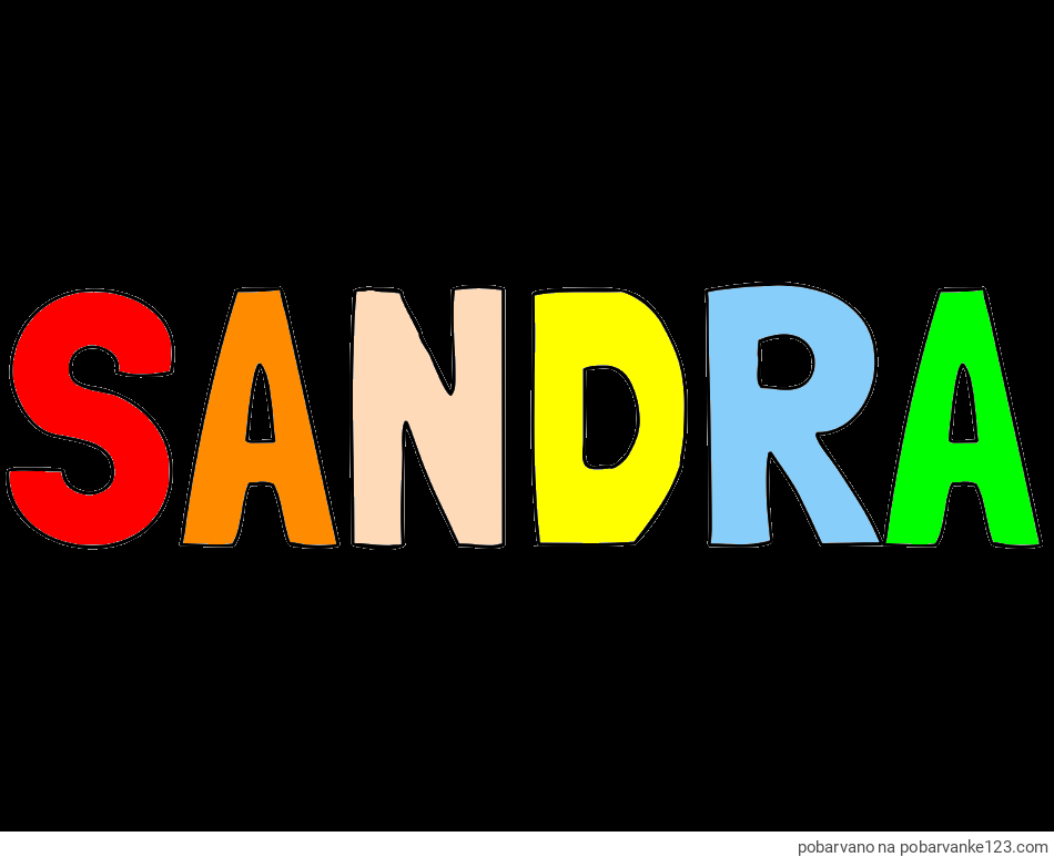 POBARVANA POBARVANKA - Pobarvanka imena SANDRA