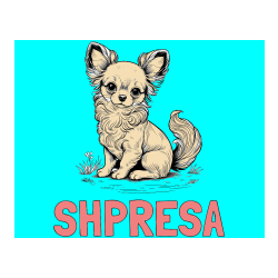 Pobarvana pobarvanka - Pobarvanka imena SHPRESA in pobarvanka ljubke čivave