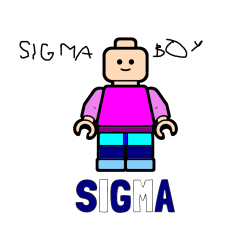 Pobarvana pobarvanka - Pobarvanka imena SIGMA in pobarvanka LEGO figurice fanta