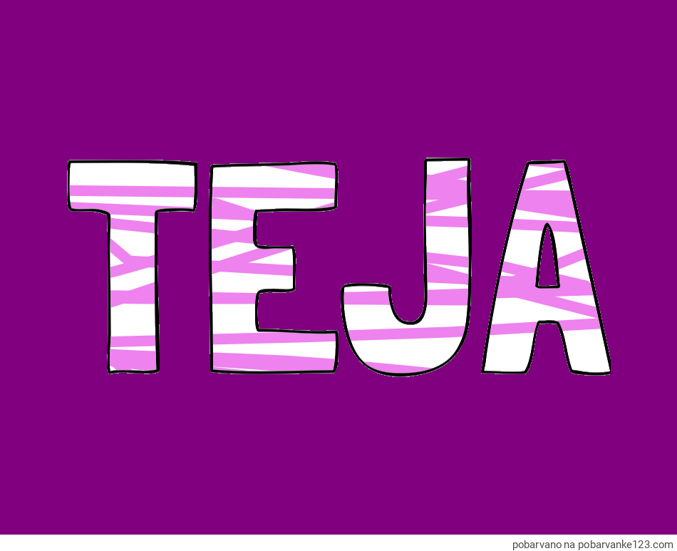 POBARVANA POBARVANKA - Pobarvanka imena TEJA