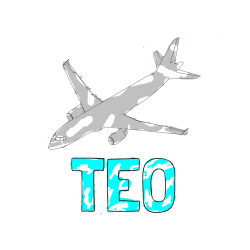 Pobarvana pobarvanka - Pobarvanka imena TEO in pobarvanka velikega aviona