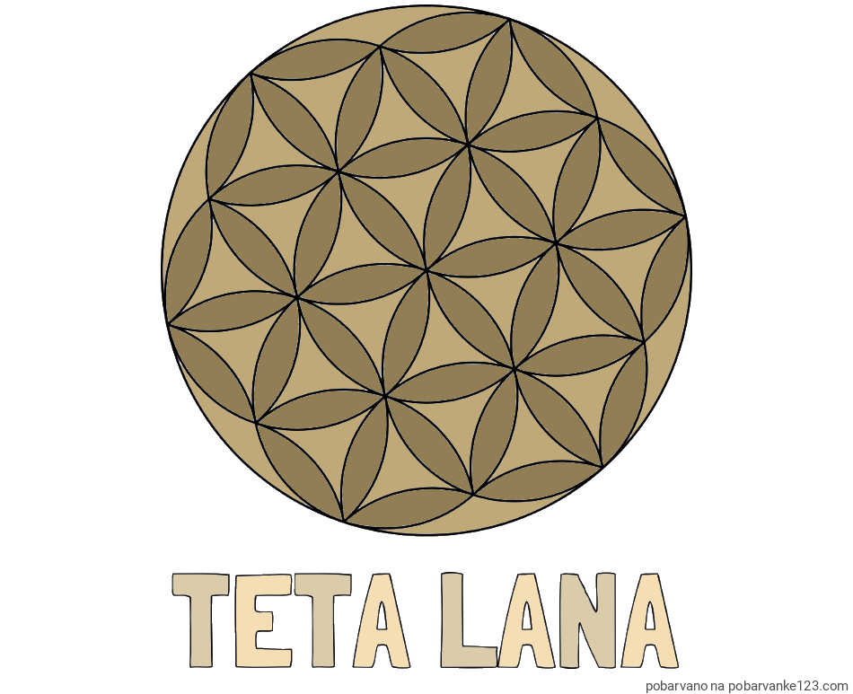 POBARVANA POBARVANKA - Pobarvanka imena TETA LANA in mandale 2