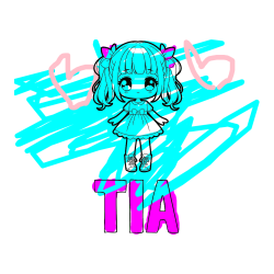 Pobarvana pobarvanka - Pobarvanka imena TIA in pobarvanka anime punčke