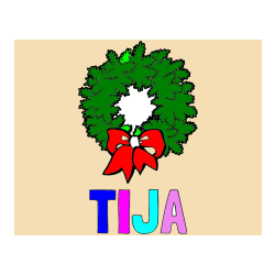 Pobarvana pobarvanka - Pobarvanka imena TIJA in adventni venček