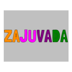 Pobarvana pobarvanka - Pobarvanka imena ŽAJUVADA