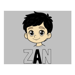 Pobarvana pobarvanka - Pobarvanka imena ŽAN in pobarvanka obraza fanta