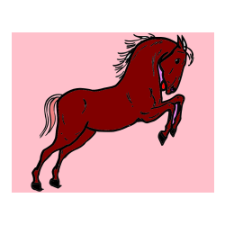 Pobarvana pobarvanka - Pobarvanka konja v skoku