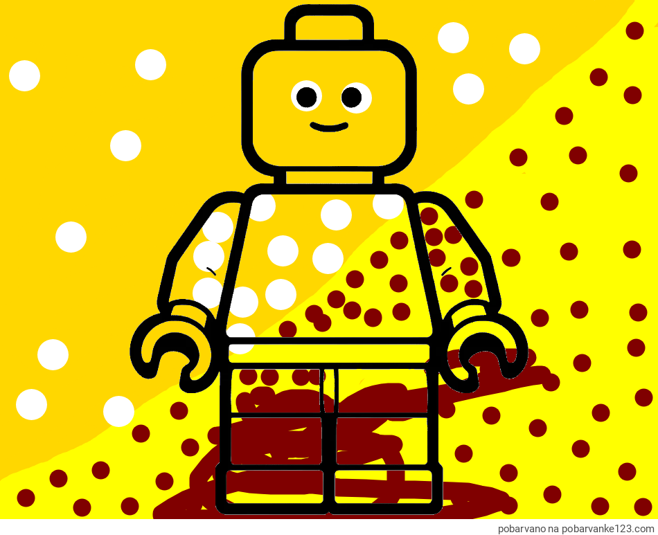 POBARVANA POBARVANKA - Pobarvanka LEGO figurice fanta