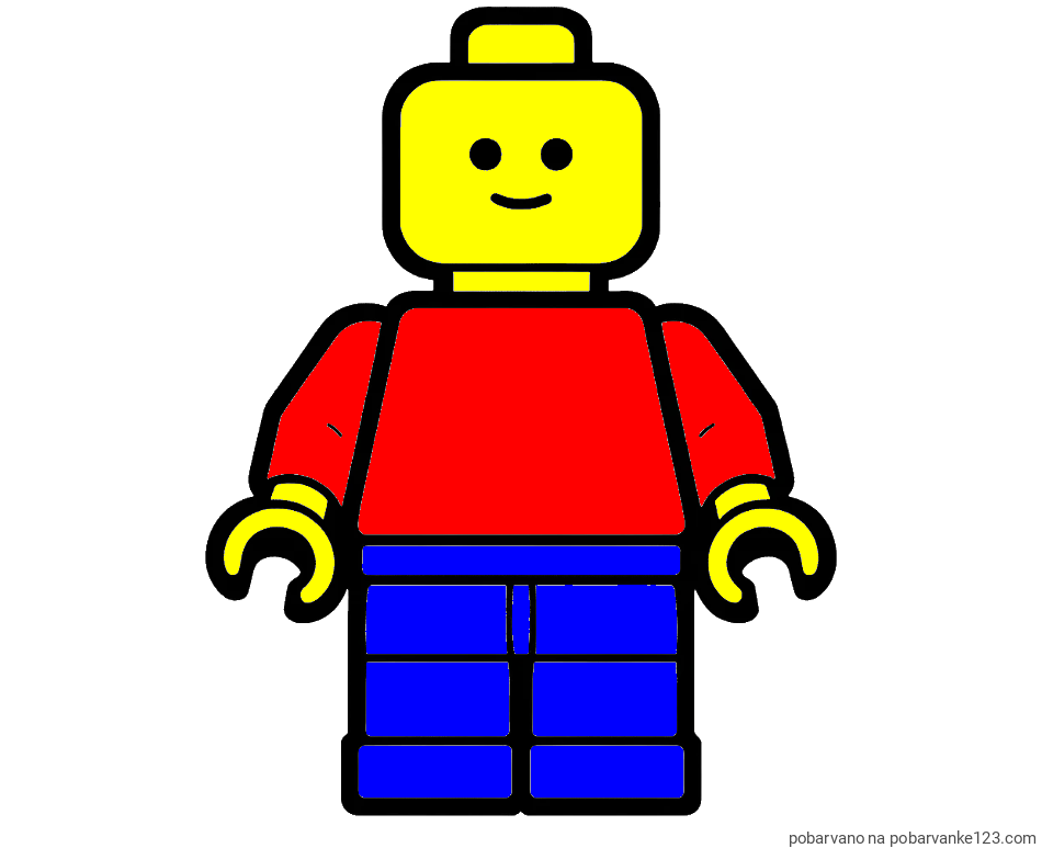 POBARVANA POBARVANKA - Pobarvanka LEGO figurice fanta