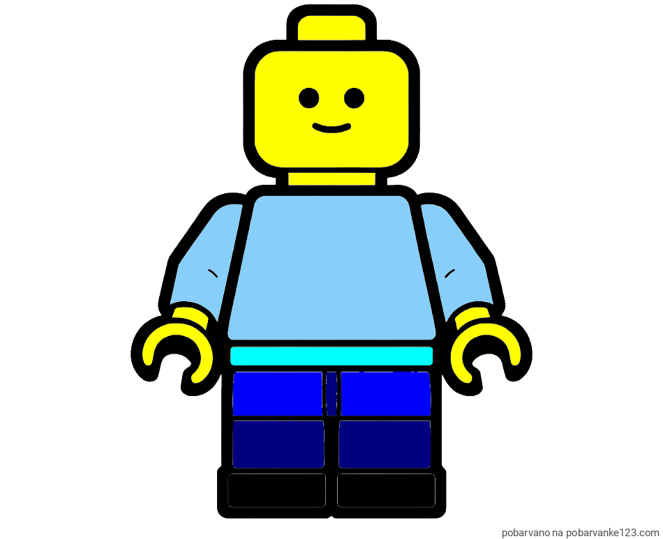 POBARVANA POBARVANKA - Pobarvanka LEGO figurice fanta