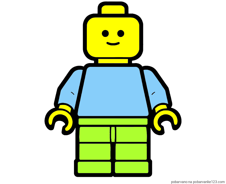 POBARVANA POBARVANKA - Pobarvanka LEGO figurice fanta