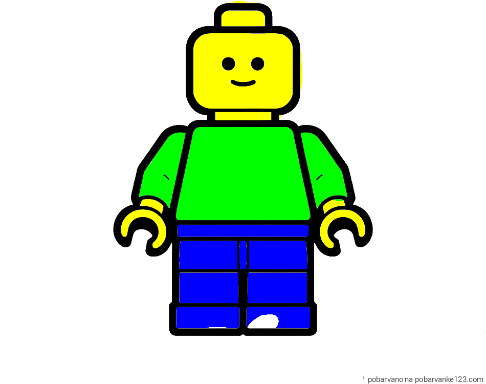POBARVANA POBARVANKA - Pobarvanka LEGO figurice fanta