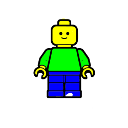 POBARVANA POBARVANKA - Pobarvanka LEGO figurice fanta