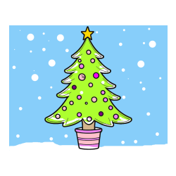 Pobarvana pobarvanka - Pobarvanka lepe božične smrečice