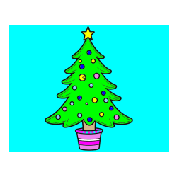 Pobarvana pobarvanka - Pobarvanka lepe božične smrečice