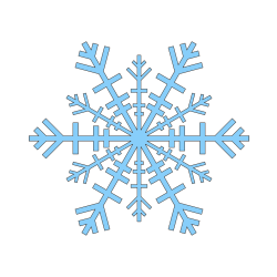 Pobarvana pobarvanka - Pobarvanka lepe snežinke