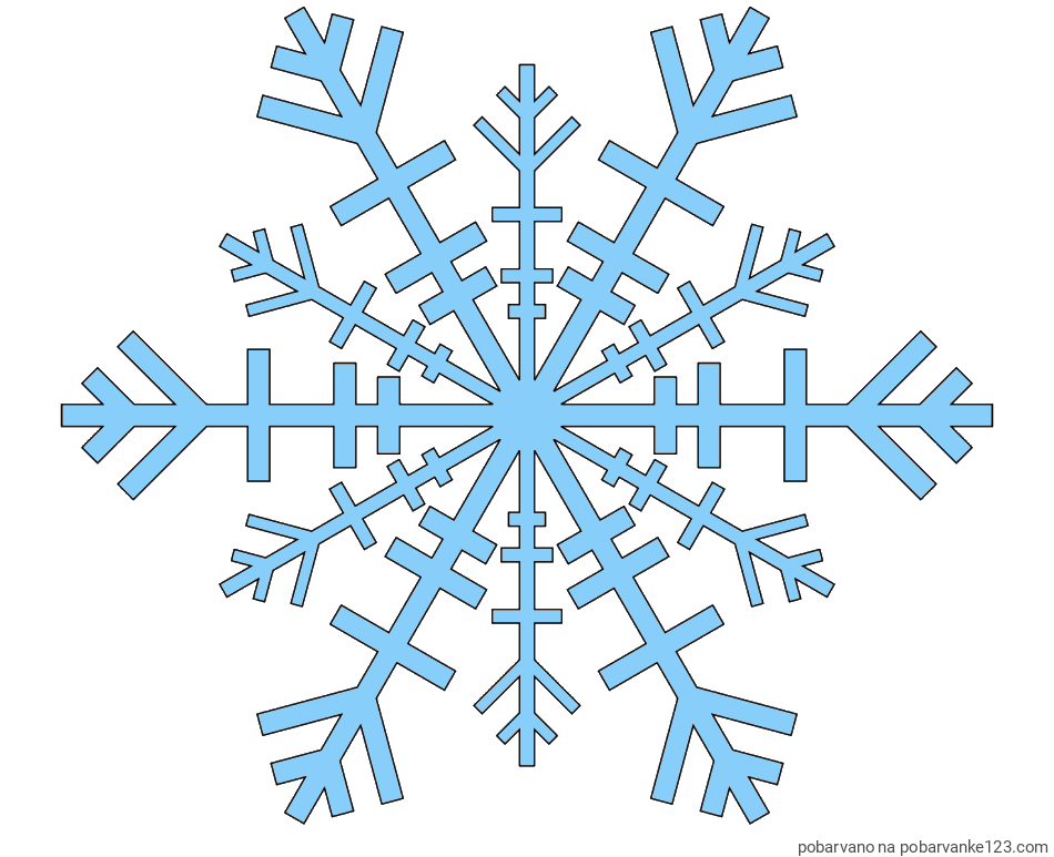 POBARVANA POBARVANKA - Pobarvanka lepe snežinke