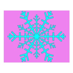 Pobarvana pobarvanka - Pobarvanka lepe snežinke