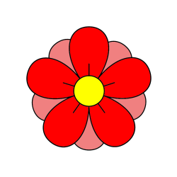 Pobarvana pobarvanka - Pobarvanka lepega cveta