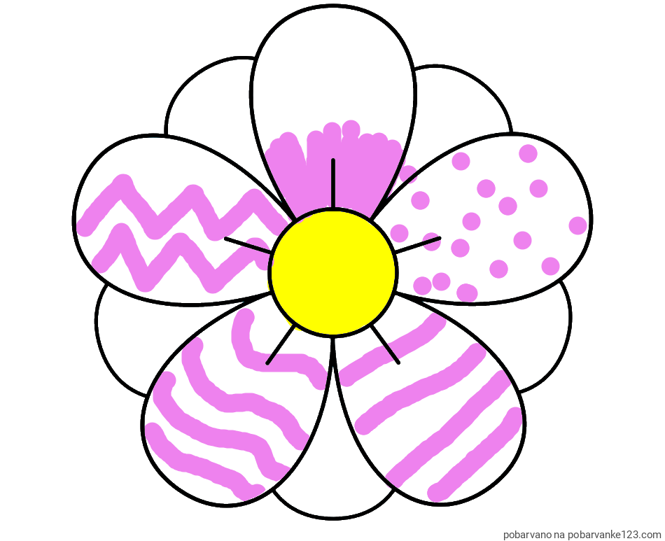 POBARVANA POBARVANKA - Pobarvanka lepega cveta