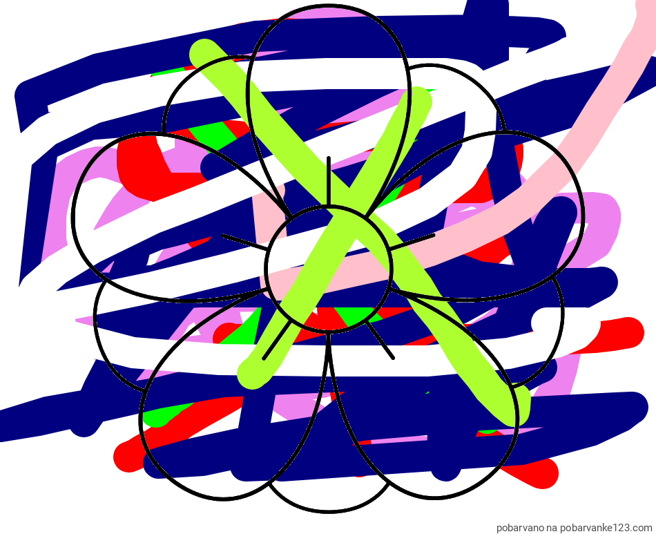 POBARVANA POBARVANKA - Pobarvanka lepega cveta