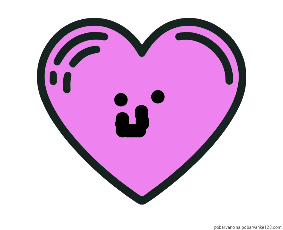 POBARVANA POBARVANKA - Pobarvanka lepega srčka