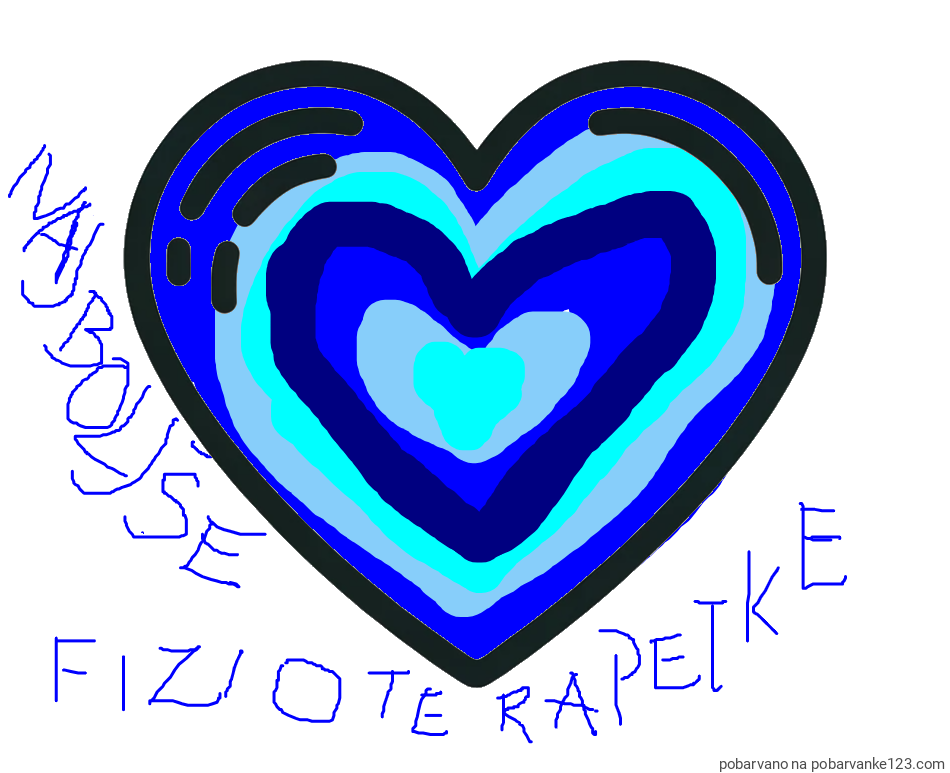 POBARVANA POBARVANKA - Pobarvanka lepega srčka