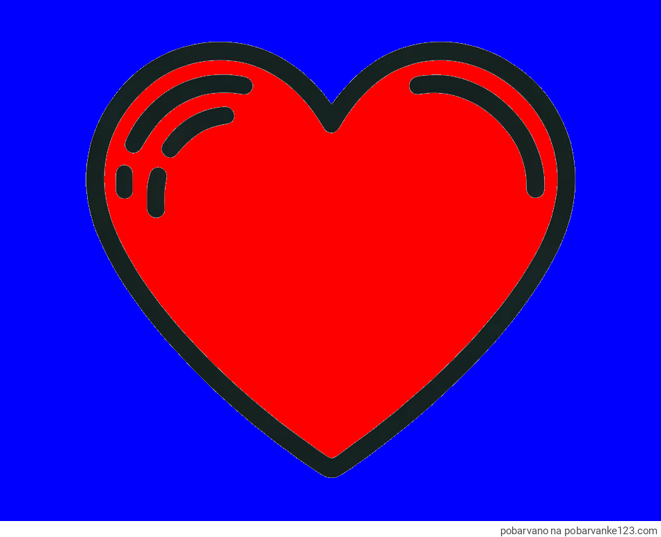 POBARVANA POBARVANKA - Pobarvanka lepega srčka