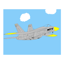 Pobarvana pobarvanka - Pobarvanka letala Hornet